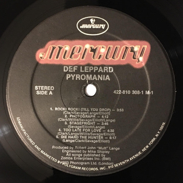 Def Leppard : Pyromania (LP, Album, Hau)