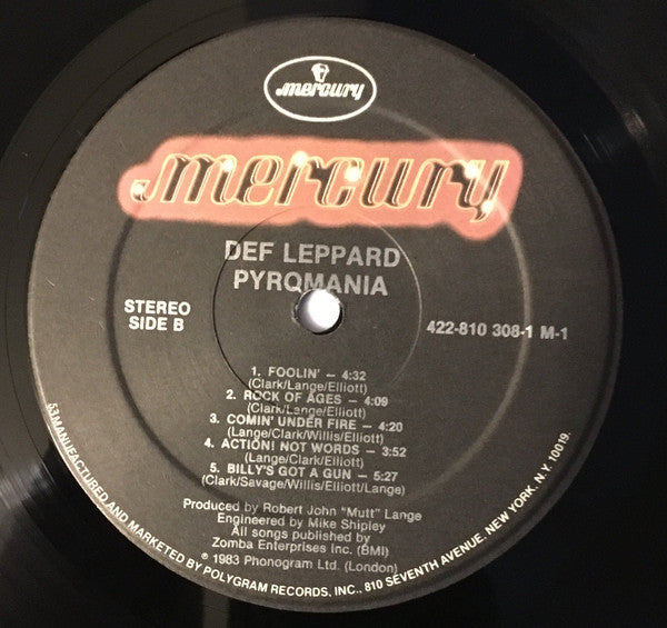 Def Leppard : Pyromania (LP, Album, Hau)