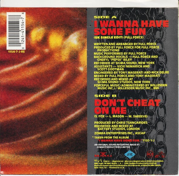 Samantha Fox : I Wanna Have Some Fun (7", Single)