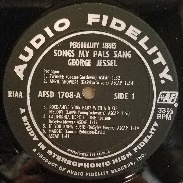 George Jessel : Songs My Pals Sang (LP, Album + 7")