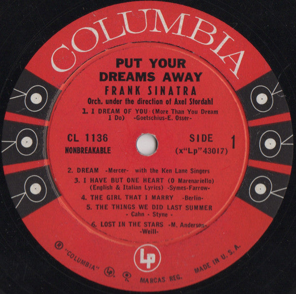 Frank Sinatra : Put Your Dreams Away (LP, Comp, Mono)