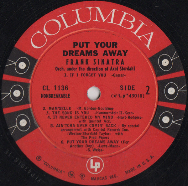 Frank Sinatra : Put Your Dreams Away (LP, Comp, Mono)