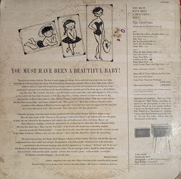 The Crew Cuts : You Must Have Been A Beautiful Baby! (LP, Mono)
