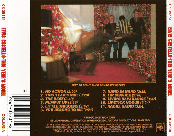 Elvis Costello & The Attractions : This Year's Model (CD, Album, RE, RP)