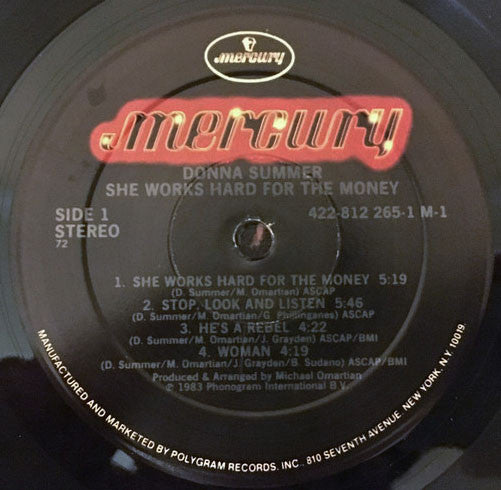 Donna Summer : She Works Hard For The Money (LP, Album, 72 )
