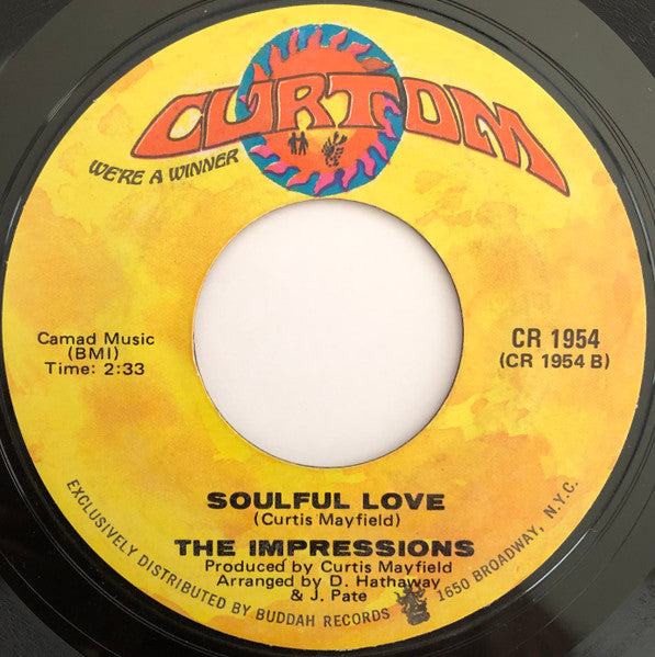 The Impressions : (Baby) Turn On To Me (7", Single, Styrene, Mon)