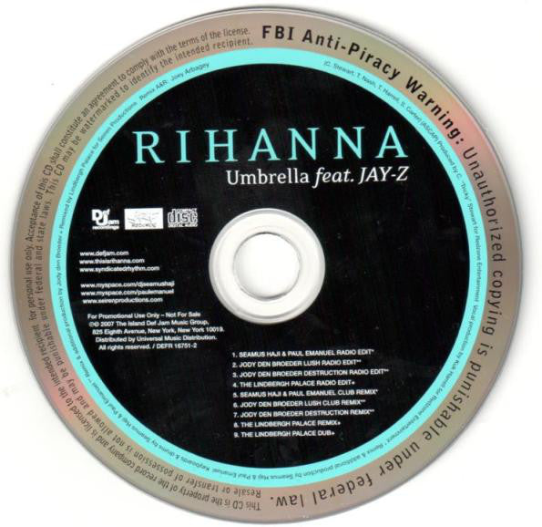 Rihanna Feat. Jay-Z : Umbrella (CD, Maxi, Promo)