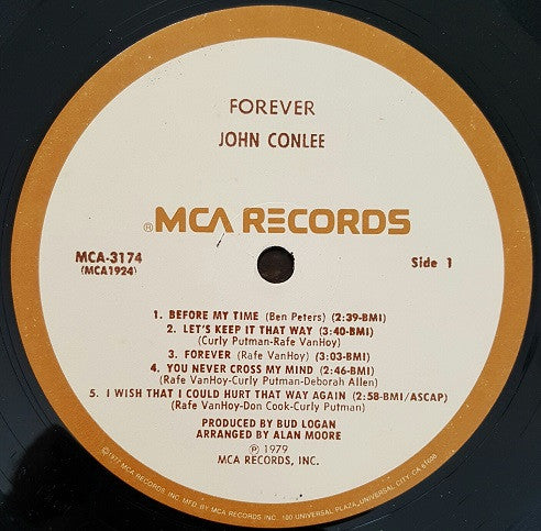 John Conlee : Forever (LP, Album, Pin)
