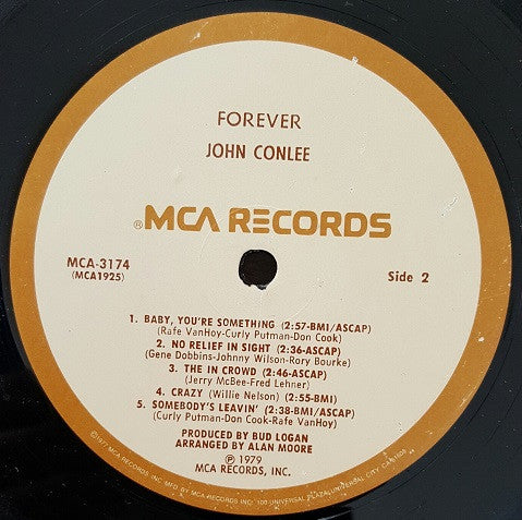 John Conlee : Forever (LP, Album, Pin)