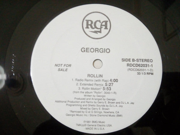 Georgio (2) : Rollin (12", Promo)