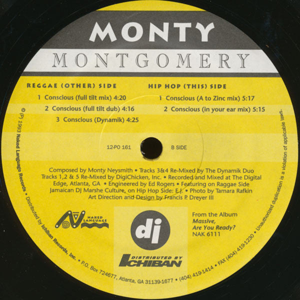 Monty Montgomery : Conscious (12")