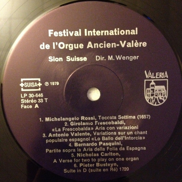 Various : Festival International De L'Orgue Ancien Valère - Sion (LP, Gat)