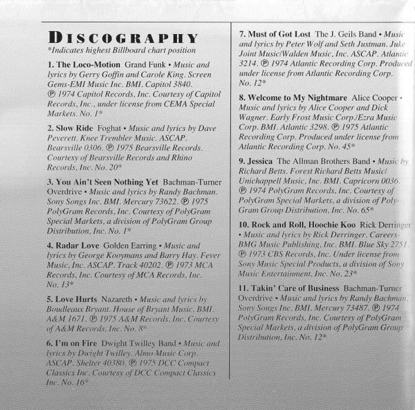 Various : Guitar Rock 1974-1975 (CD, Comp)