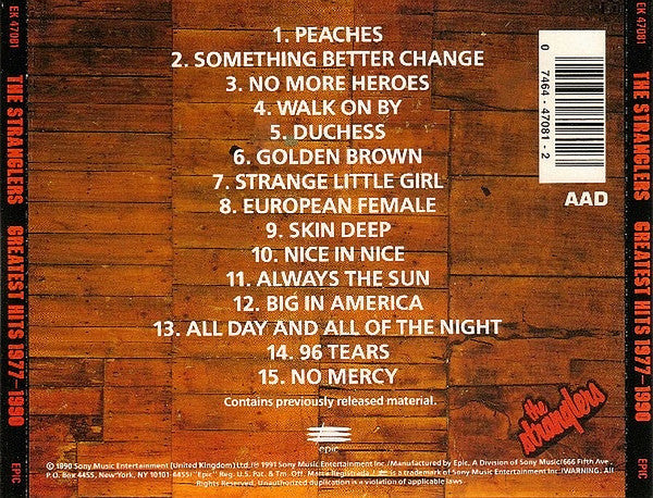 The Stranglers : Greatest Hits 1977 - 1990 (CD, Comp)