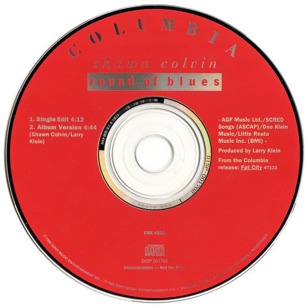 Shawn Colvin : Round Of Blues (CD, Single, Promo)