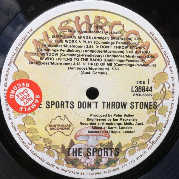 The Sports : Don't Throw Stones (LP, Album + 7", Single)
