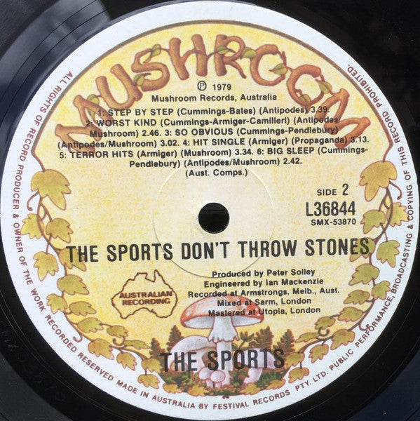 The Sports : Don't Throw Stones (LP, Album + 7", Single)
