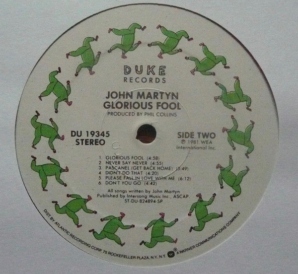 John Martyn : Glorious Fool (LP, Album, SP )