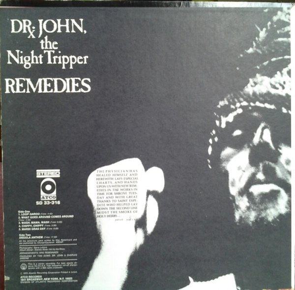 Dr. John : Remedies (LP, Album, CTH)