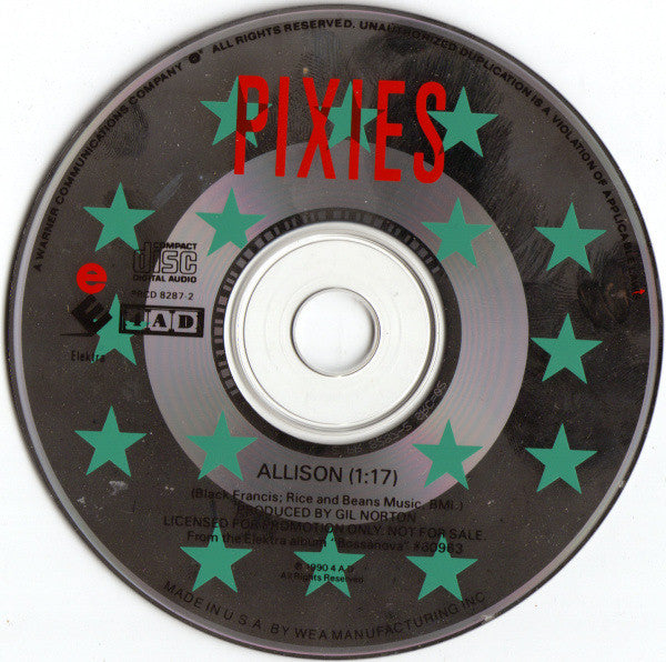 Pixies : Allison (CD, Single, Promo)