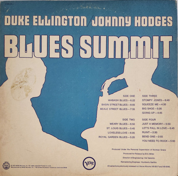 Duke Ellington / Johnny Hodges : Blues Summit (2xLP, Comp, Promo)