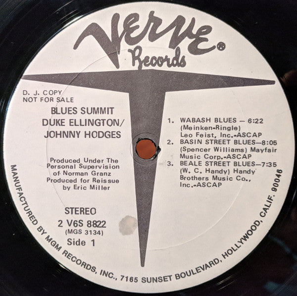 Duke Ellington / Johnny Hodges : Blues Summit (2xLP, Comp, Promo)