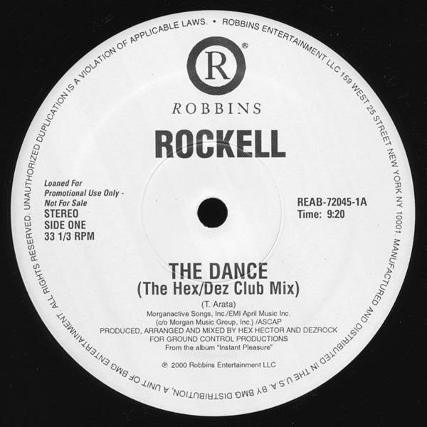 Rockell : The Dance (The Hex / Dez Remixes) (12", Promo)