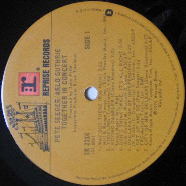 Pete Seeger & Arlo Guthrie : Pete Seeger & Arlo Guthrie Together In Concert (2xLP, Album, RE, Jac)