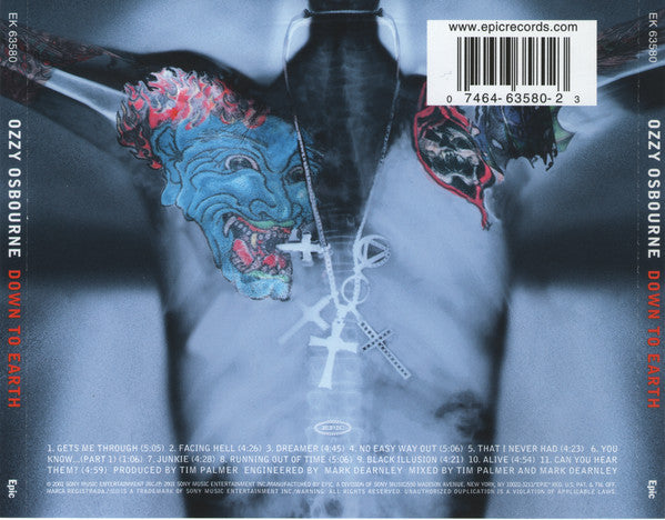 Ozzy Osbourne : Down To Earth (CD, Album, Enh, Ltd)