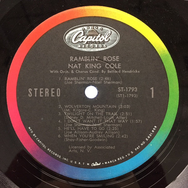 Nat King Cole : Ramblin' Rose (LP, Album, Los)