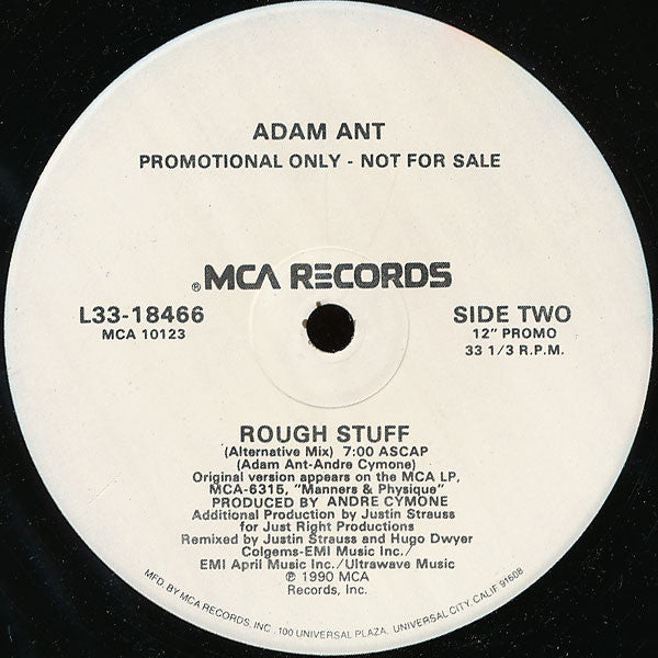 Adam Ant : Rough Stuff (12", Promo)