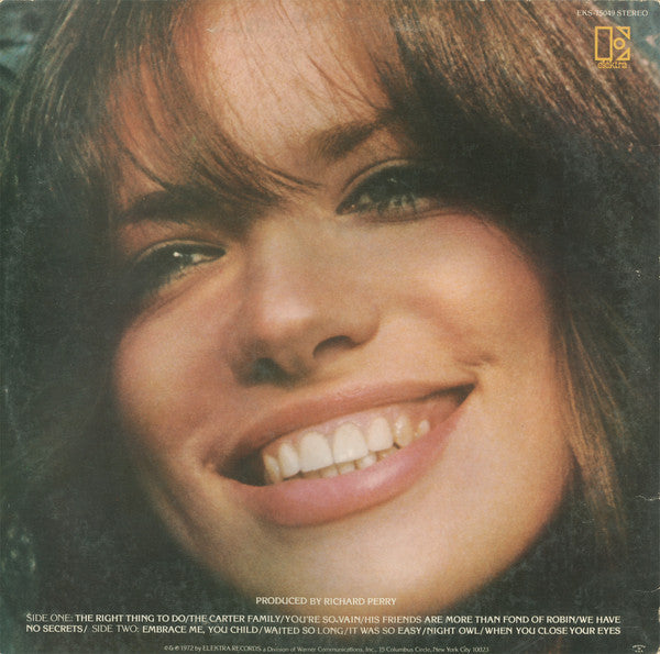 Carly Simon : No Secrets (LP, Album, RP, Ter)