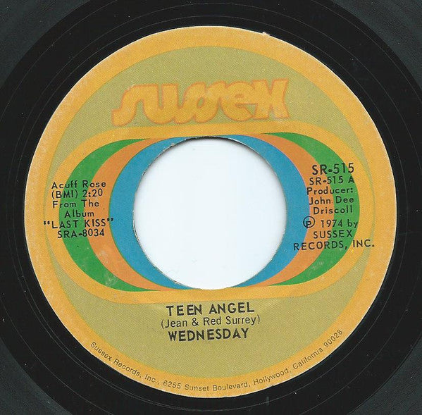 Wednesday (3) : Teen Angel / Taking Me Home (7", Single)