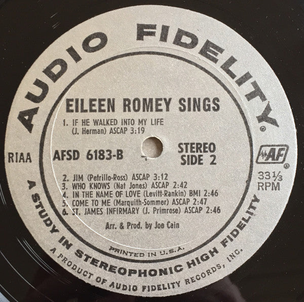 Eileen Romey : Sings (LP, Album)