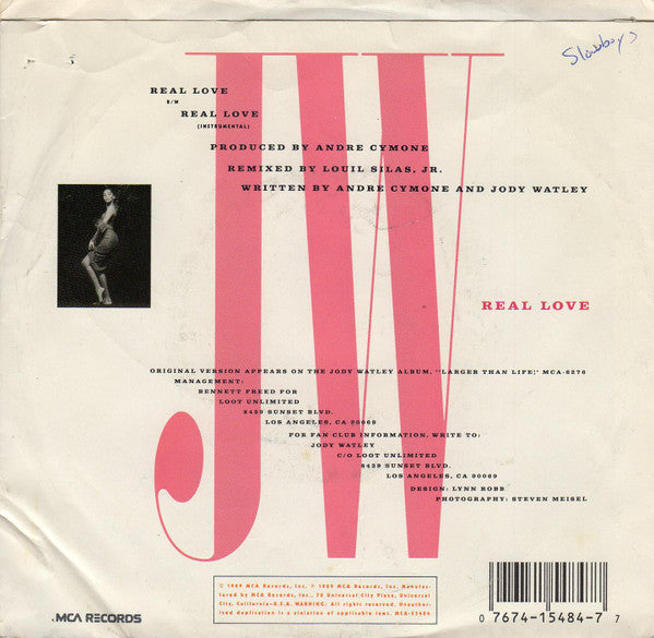 Jody Watley : Real Love (7", Single, Pin)