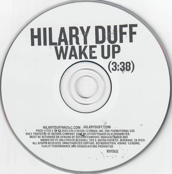 Hilary Duff : Wake Up (CD, Single, Promo)