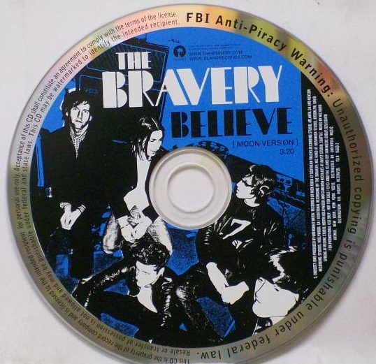 The Bravery : Believe (CD, Single, Promo)
