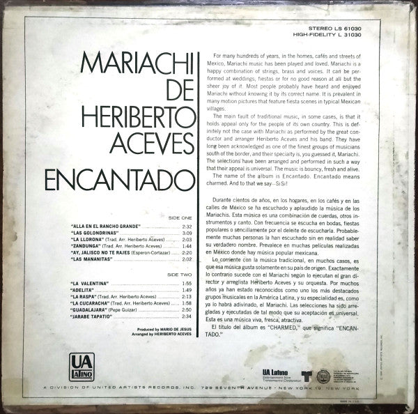 Heriberto Aceves : Encantado  (LP, Album)