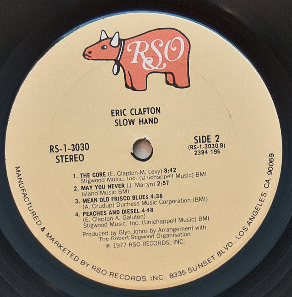 Eric Clapton : Slowhand (LP, Album, San)