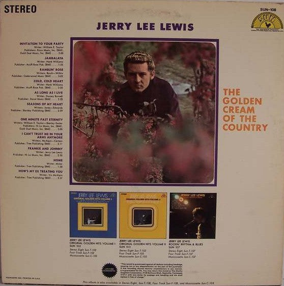 Jerry Lee Lewis : The Golden Cream Of The Country (LP, Album, Club, Cap)