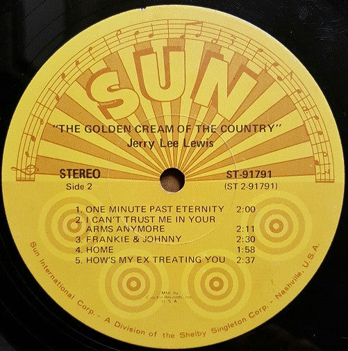Jerry Lee Lewis : The Golden Cream Of The Country (LP, Album, Club, Cap)