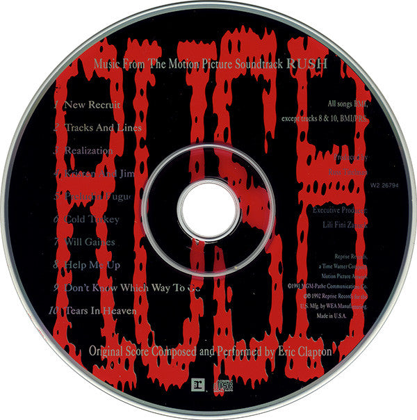 Eric Clapton : Music From The Motion Picture Soundtrack - Rush (CD, Album, Club)