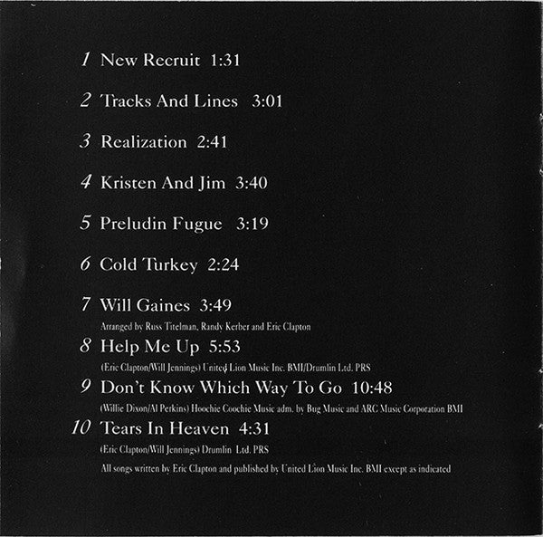 Eric Clapton : Music From The Motion Picture Soundtrack - Rush (CD, Album, Club)