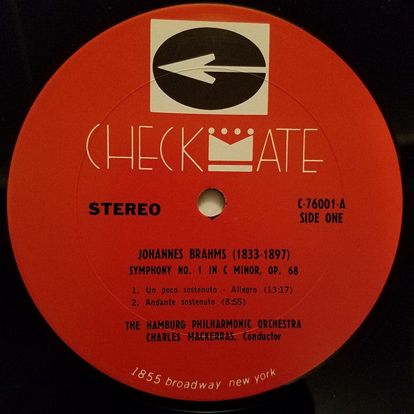 Johannes Brahms, The Hamburg Philharmonic Orchestra*, Sir Charles Mackerras : Symphony No. 1 In C Minor, Op. 68 (LP)