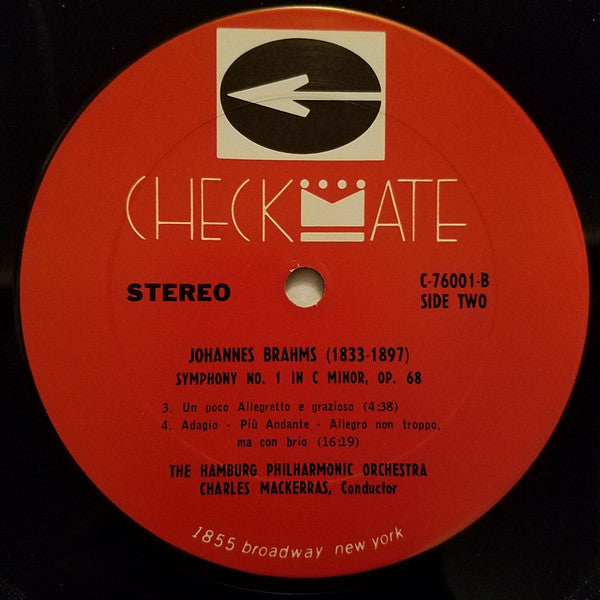 Johannes Brahms, The Hamburg Philharmonic Orchestra*, Sir Charles Mackerras : Symphony No. 1 In C Minor, Op. 68 (LP)