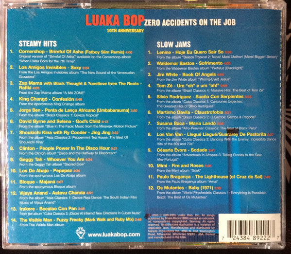 Various : Luaka Bop: Zero Accidents On The Job (10th Anniversary) (2xCD, Album, Comp)