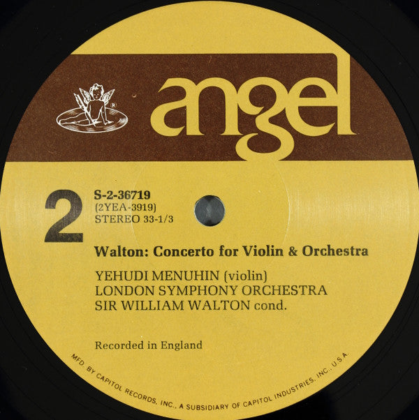 Walton*, Yehudi Menuhin, London Symphony Orchestra / New Philharmonia Orchestra : Violin Concerto 8 Viola Concerto (LP, Album)