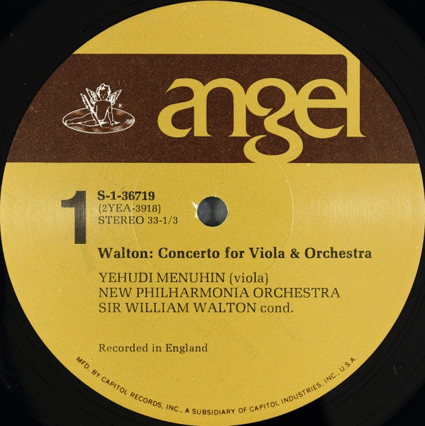 Walton*, Yehudi Menuhin, London Symphony Orchestra / New Philharmonia Orchestra : Violin Concerto 8 Viola Concerto (LP, Album)