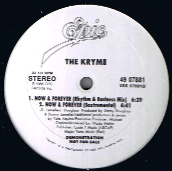 The Kryme : Now & Forever (12", Promo)