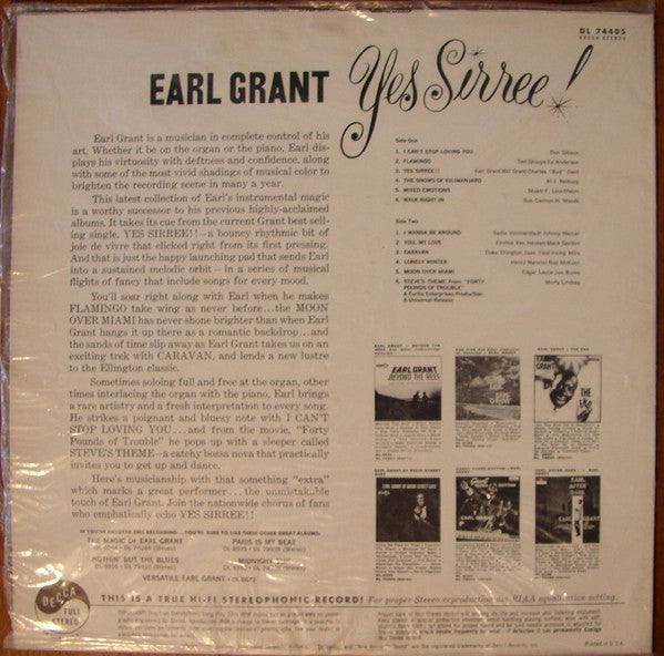 Earl Grant : Yes Sirree! (LP, Album)